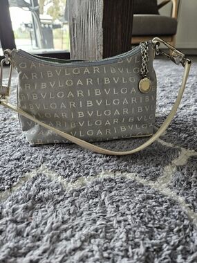 Bvlgari Blue Logo Shoulder Bag
